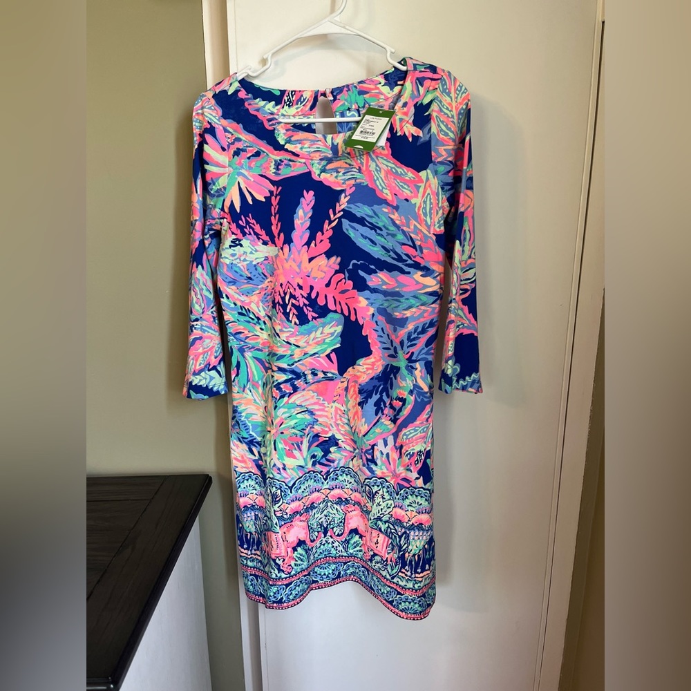 NWT Lilly Pulitzer size small bay dress in sunset safari